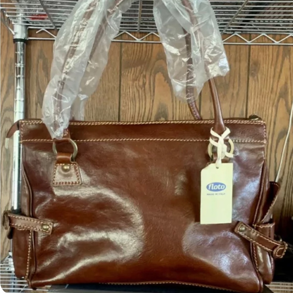 Floto Italian Leather Monticello Bag in Vecchio Brown {NEW W/TAGS}
